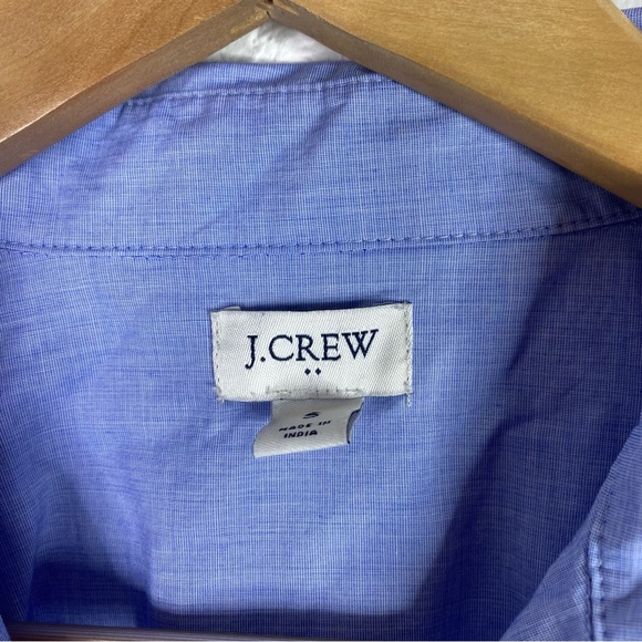 J. Crew Factory Blue Signature Fit Button Up Shirt Blouse - Picture 5 of 7